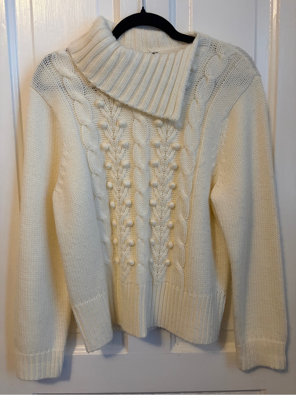 Cream Cable Knit Winter Sweater